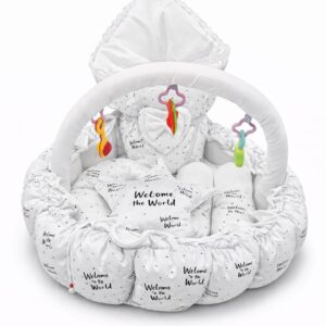 11 Pcs Turkish Flower Bed Set White